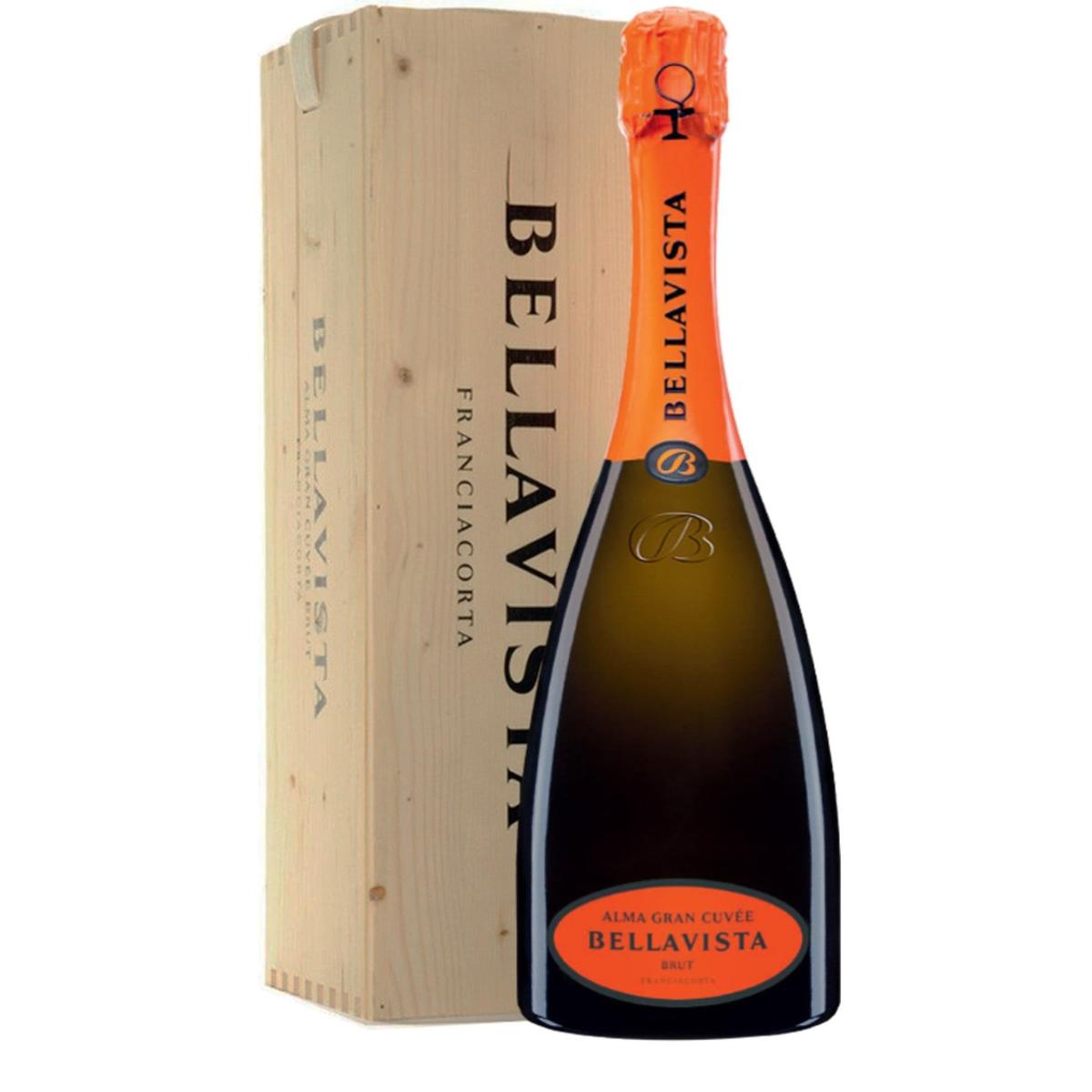 Bellavista Alma Grande Cuvee Brut + Houten Kist 6,00 ltr.