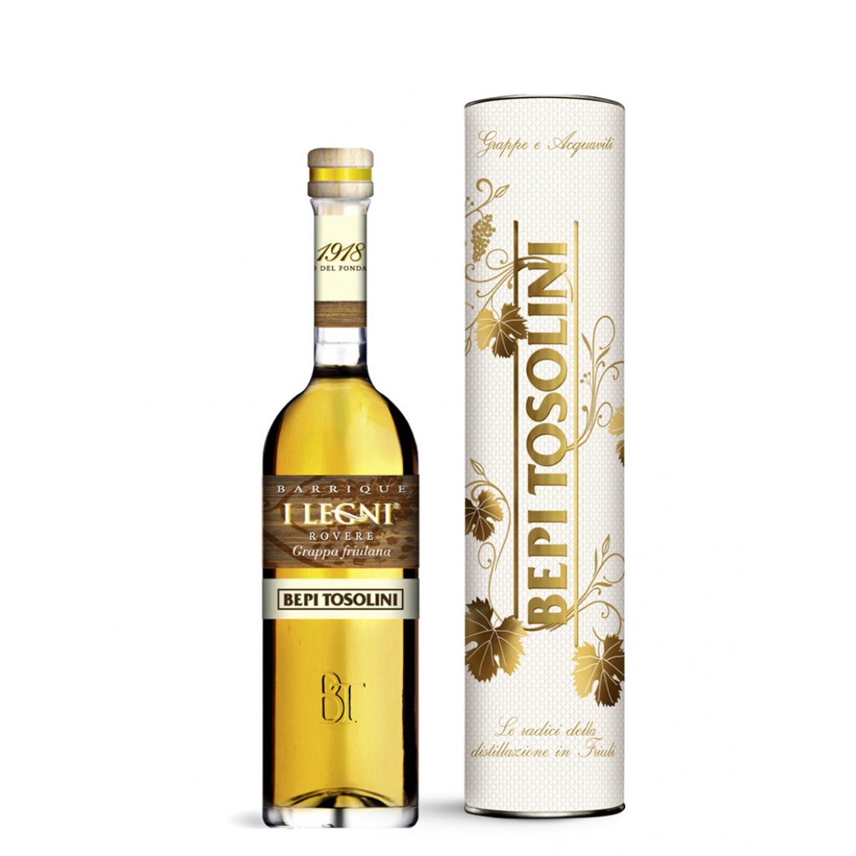 Bepi Tosolini Grappa I Legni 42% vol. BOX 0,50 ltr.