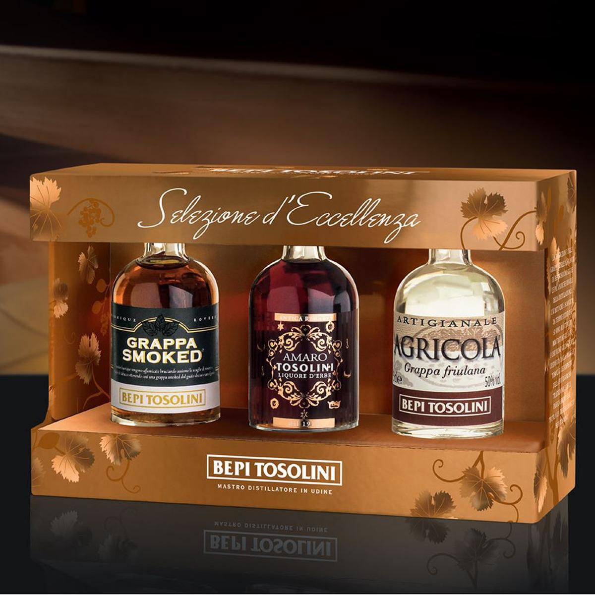 Bepi Tosolini Set Degustazione 3st. 50% vol BOX 0,15 ltr.