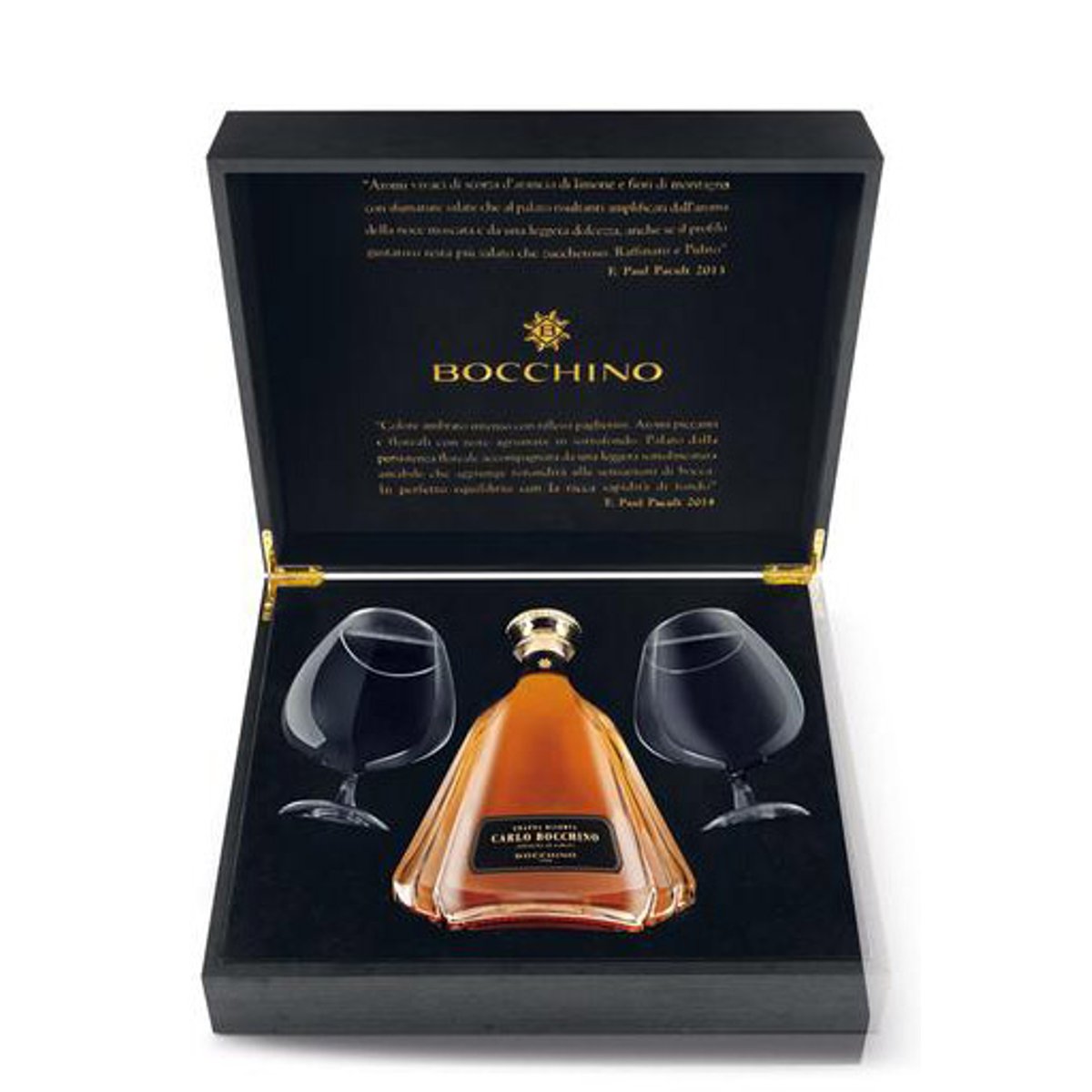 Bocchino Grappa Riserva Carlo Bocchino box/glass 43% 0,70 ltr.