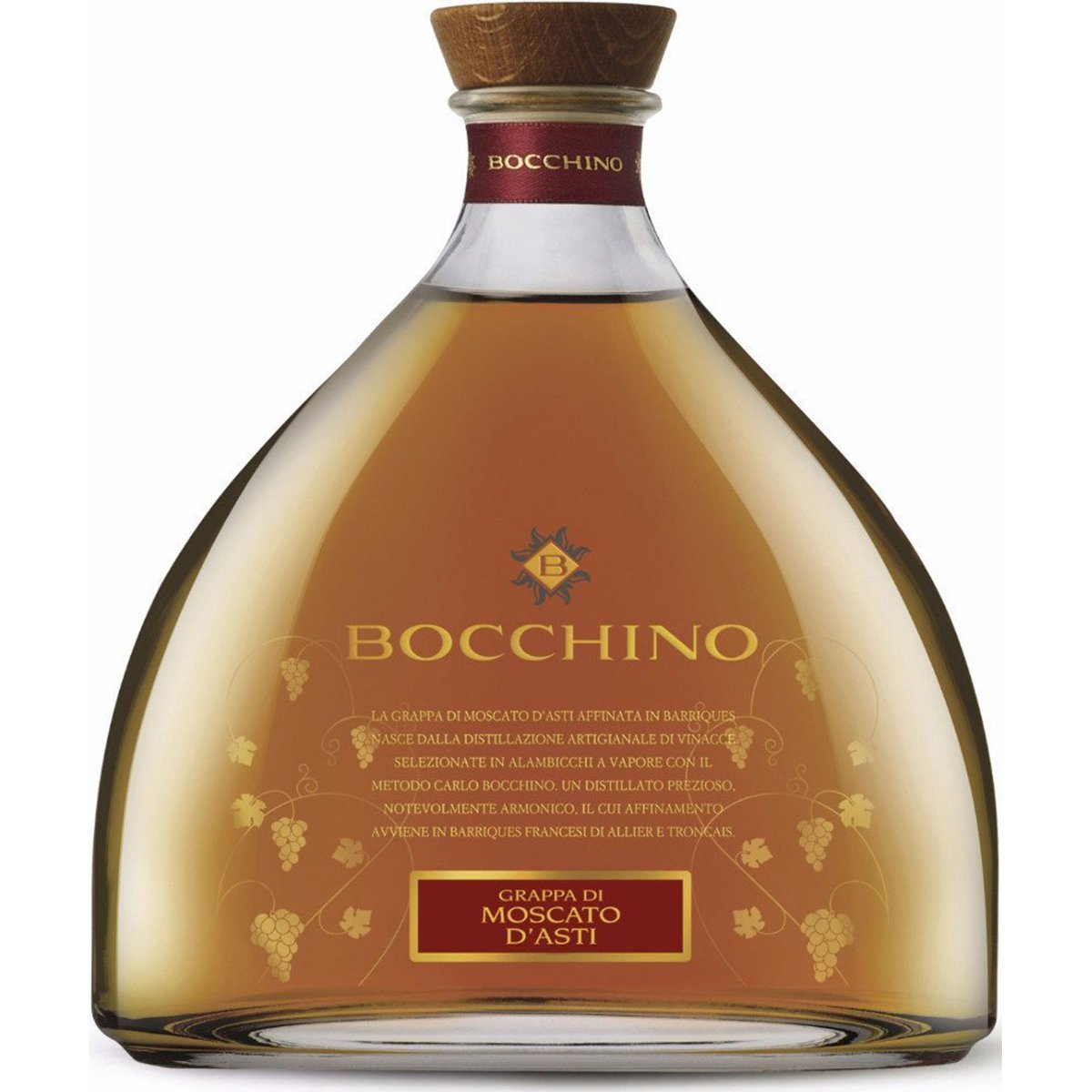 Bocchino Grappa Vitigno Moscato Barriques 40% 0,70 ltr.
