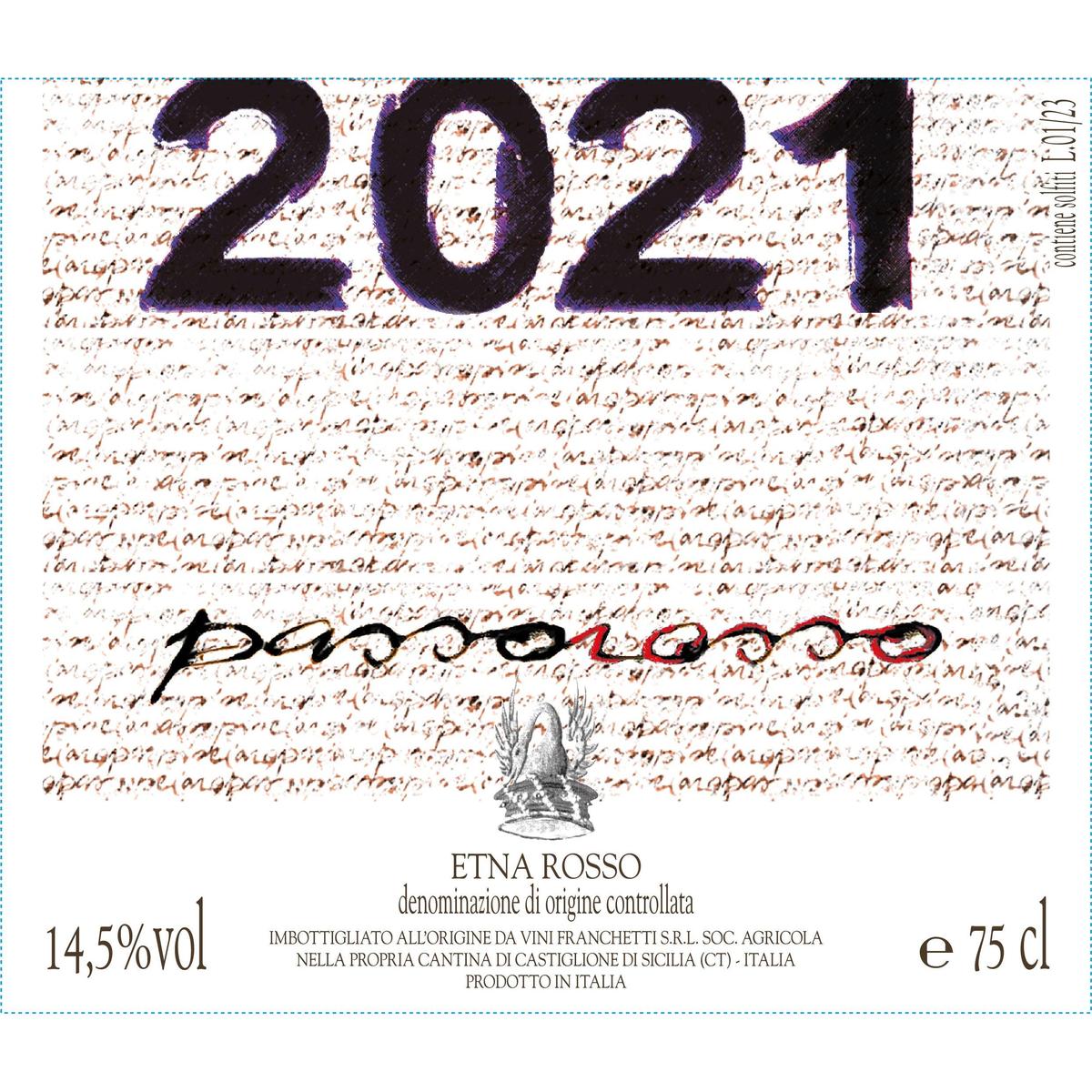 Franchetti Passopisciaro Passorosso Etna Rosso DOC 0,75 ltr.