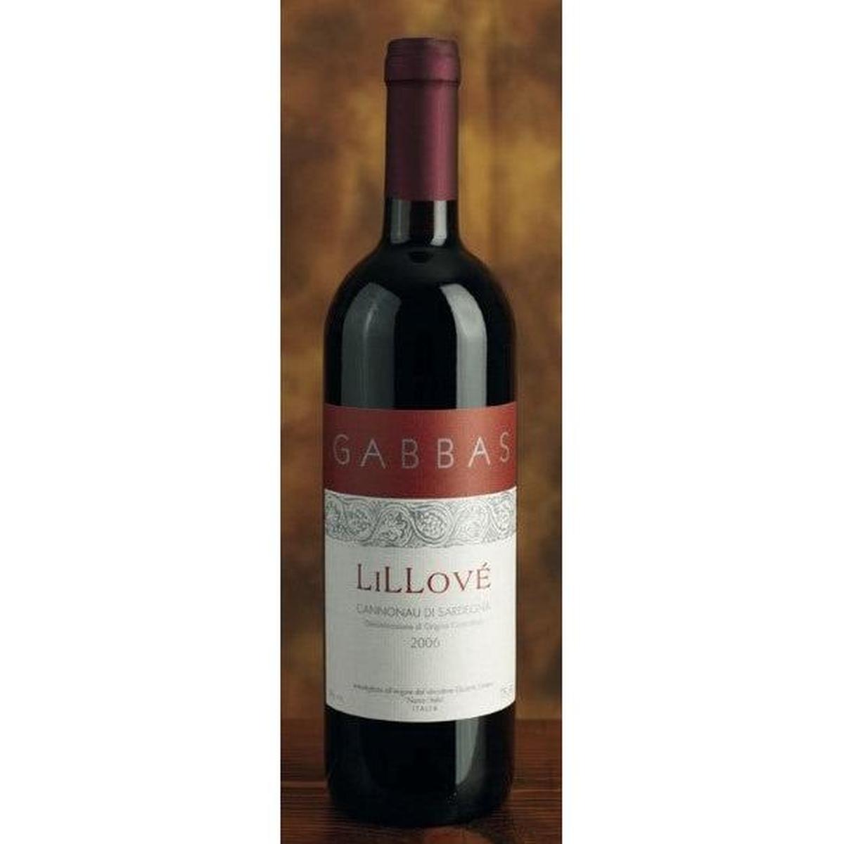 Gabbas Lillove Cannonau di Sardegna DOC 0,75 ltr.