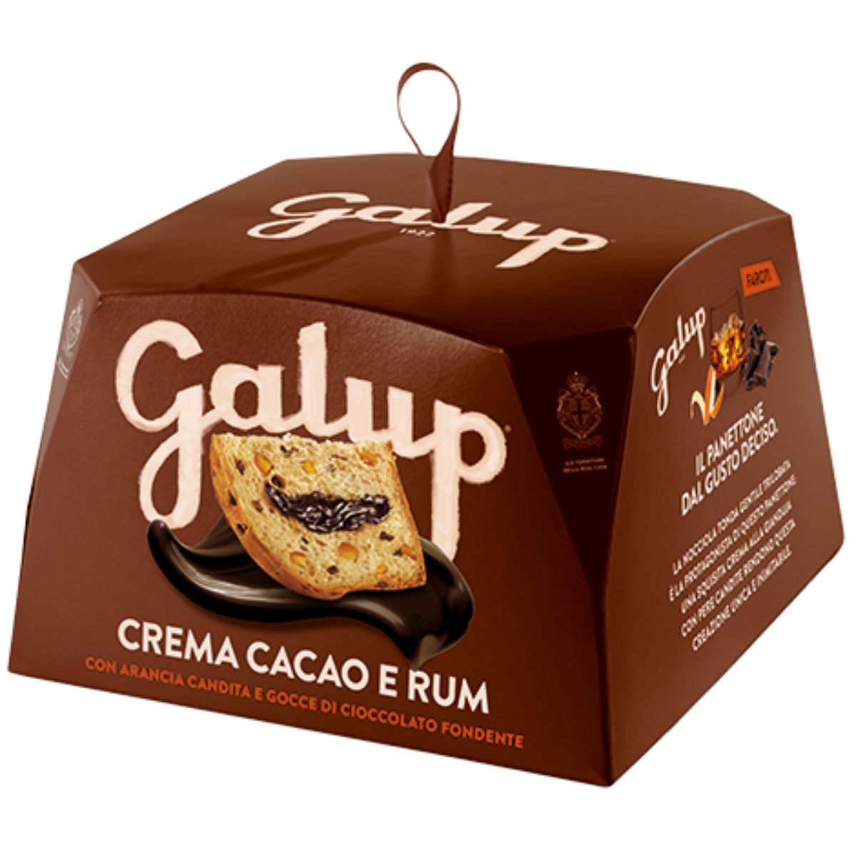 Galup Panettone Crema Cacao e Rum con Arancia Candita e Cioccolato 1kg