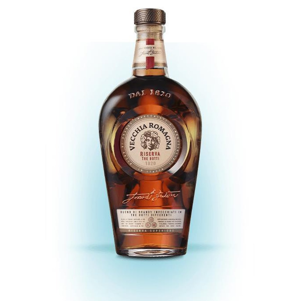 Vecchia Romagna Tre Botti 40% 0,70 ltr.