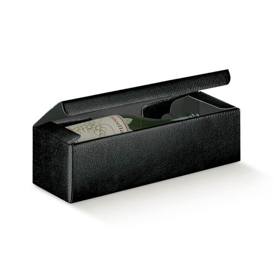 Luxe wijndoos zwart - 1 fles