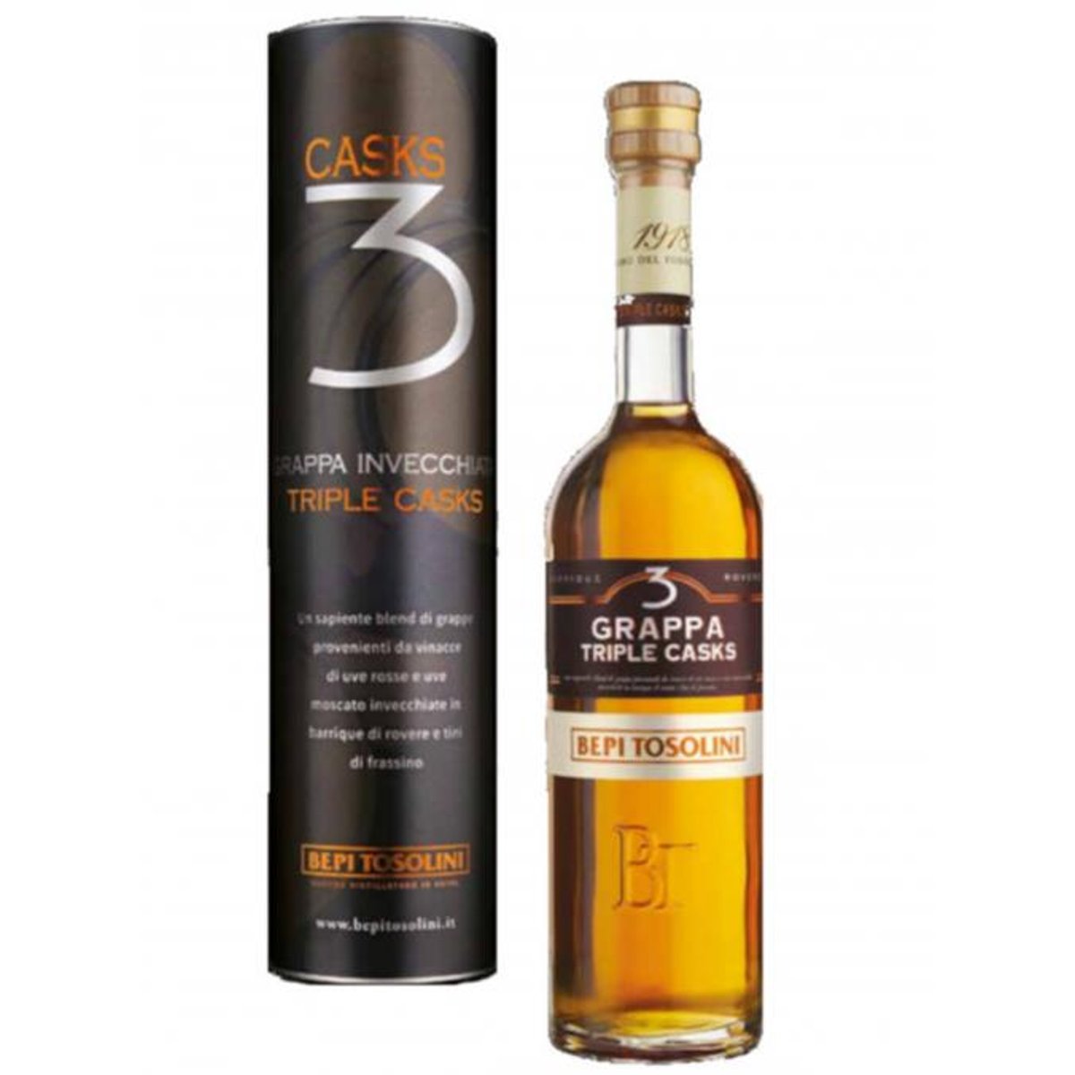 Bepi Tosolini Grappa Triple Cask 40% vol. 0,50 ltr.