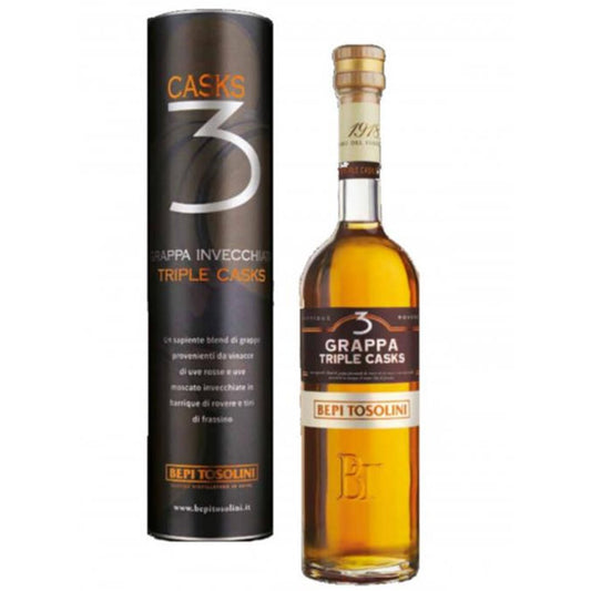 Bepi Tosolini Grappa Triple Cask 40% vol. 0,50 ltr.