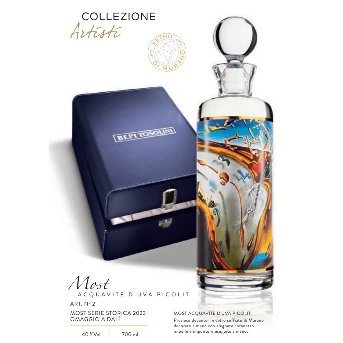 Bepi Tosolini Acquavite Most Storica Dali 2023 40% 0,70 ltr