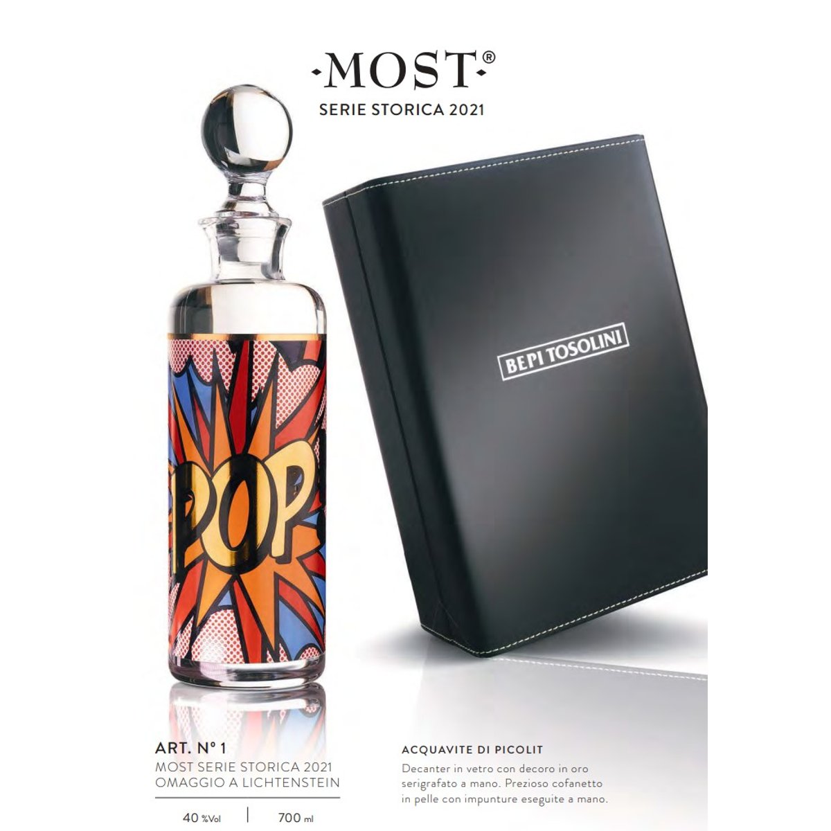 Bepi Tosolini Acquavite Most Storica Lichtenstein 2021 40% 0,70 ltr