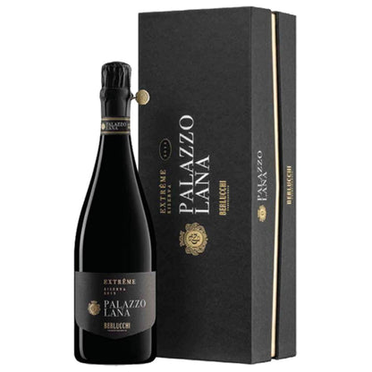 Berlucchi Palazzo Lana Brut Extreme Italiaanse mousserende wijn met luxe geschenkdoos bij L'ARCO Shop