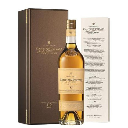 Bocchino Grappa Cantina Privata 12 Anni 45% 0,70 ltr. + BOX