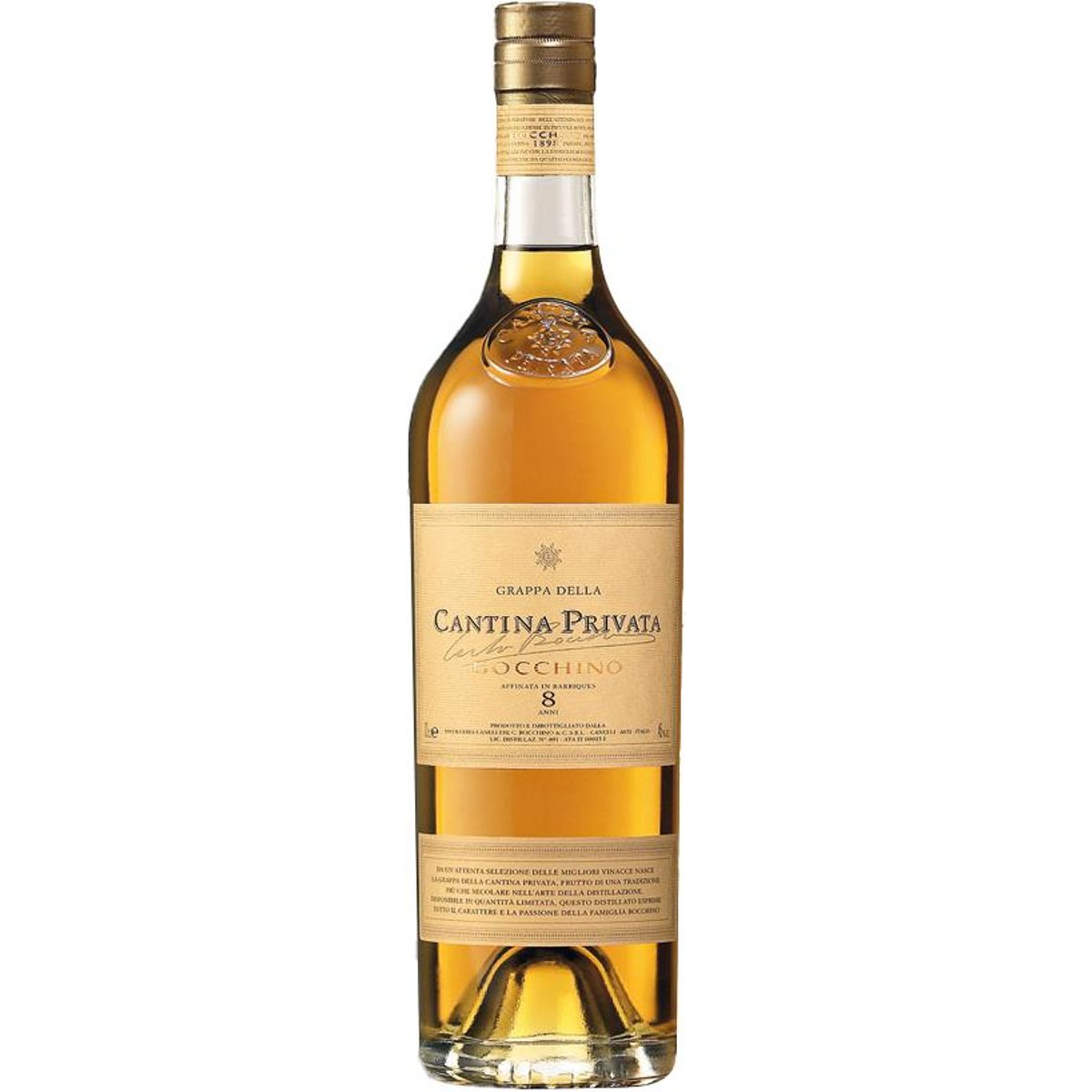 Bocchino Grappa Cantina Privata 8 Anni 45% 0,70 ltr.