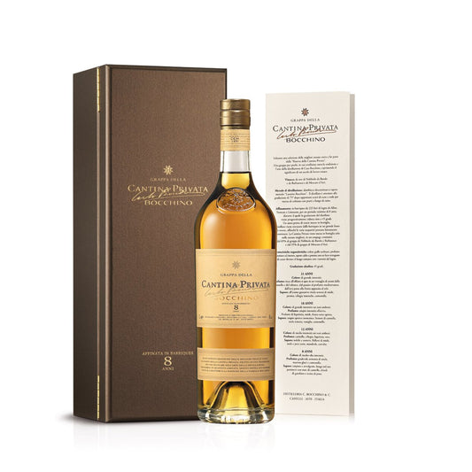 Bocchino Grappa Cantina Privata 8 Anni 45% 0,70 ltr. + BOX