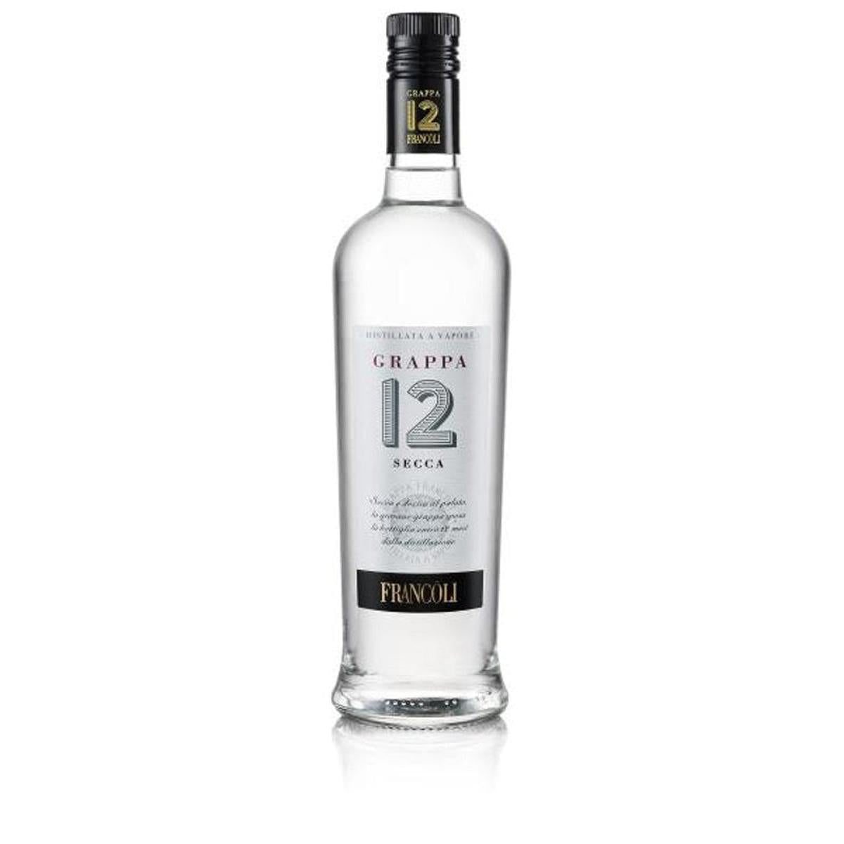 Francoli Grappa 12 Secca Bianca 40% 0,70 ltr.