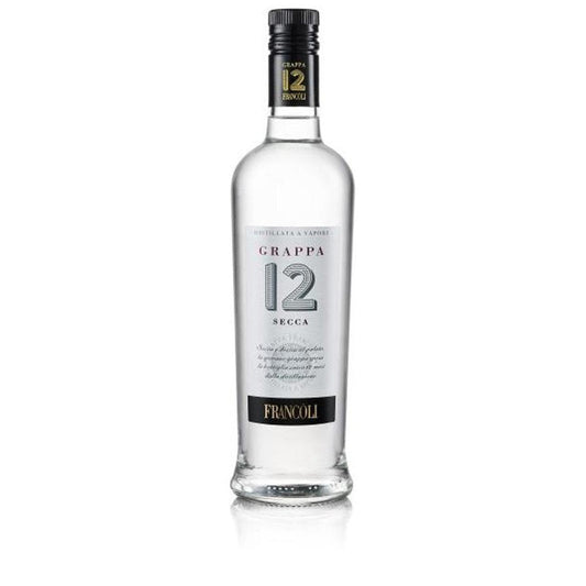 Francoli Grappa 12 Secca Bianca 40% 0,70 ltr.