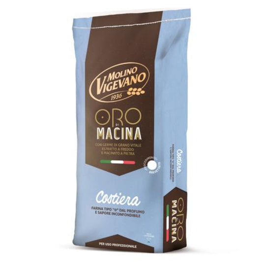 Molino Vigevano Farina Costiera Oro 0 per Pizza 10kg