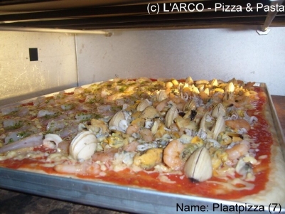 Plaatpizza "Vis" +/- 3 kg