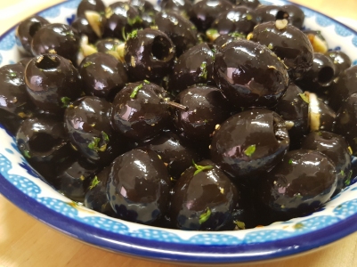 Zwarte olijven in olijfolie 50gr
